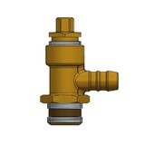 Drain cock with hose union 90°