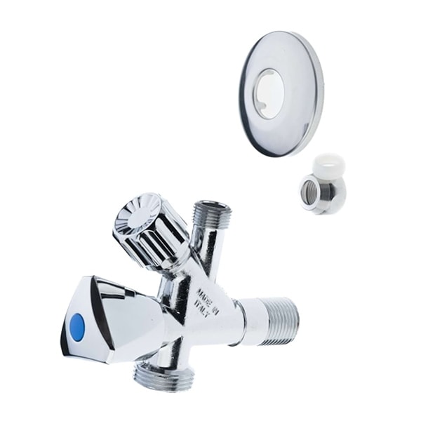Rubinetto sottolavabo combinato lavatrice con vitone