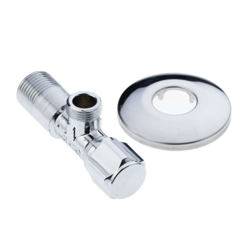 Rubinetto sottolavabo completo di rosone copriforo in inox