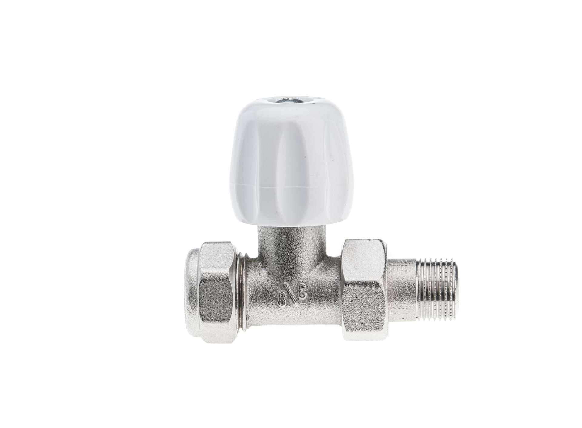 Double-tight straight valve for copper pipe