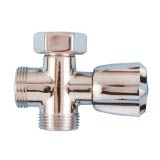 Chromed undersink shutoff valve
